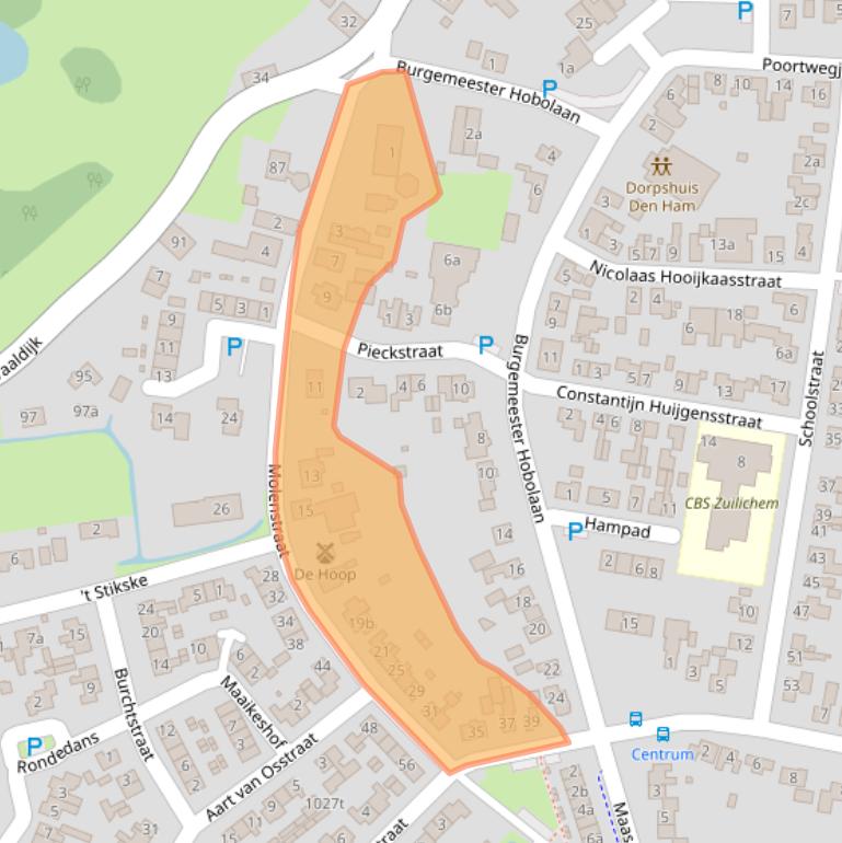 Kaart van postcodegebied 5305CG.