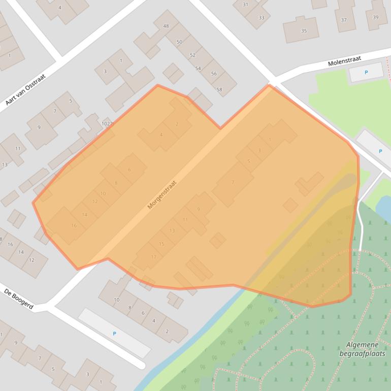 Kaart van postcodegebied 5305CJ.
