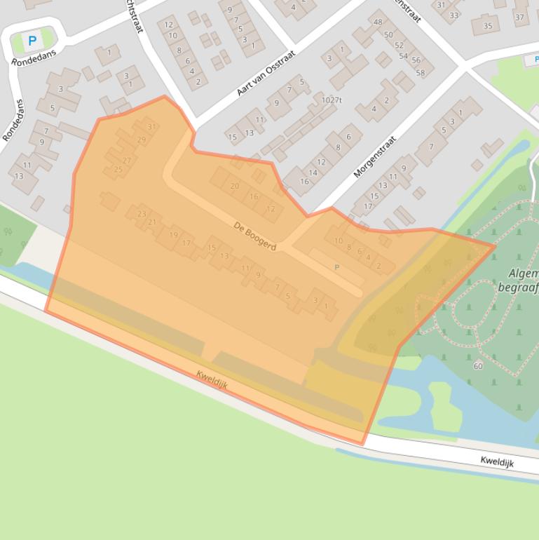 Kaart van postcodegebied 5305CK.