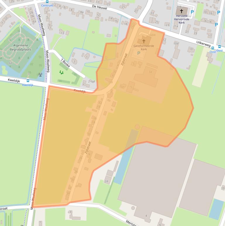 Kaart van postcodegebied 5305EE.