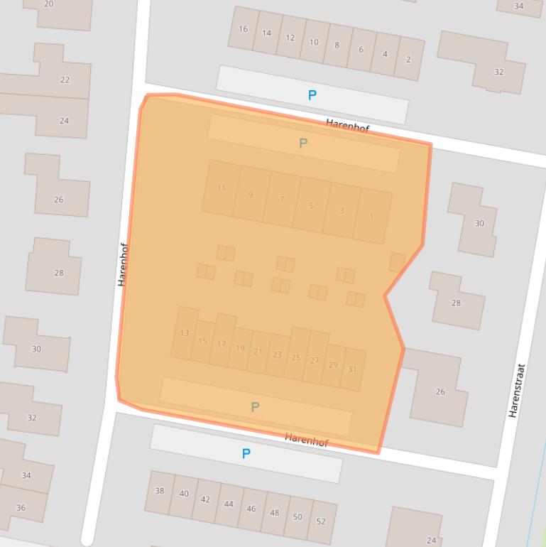 Kaart van postcodegebied 5305EK.