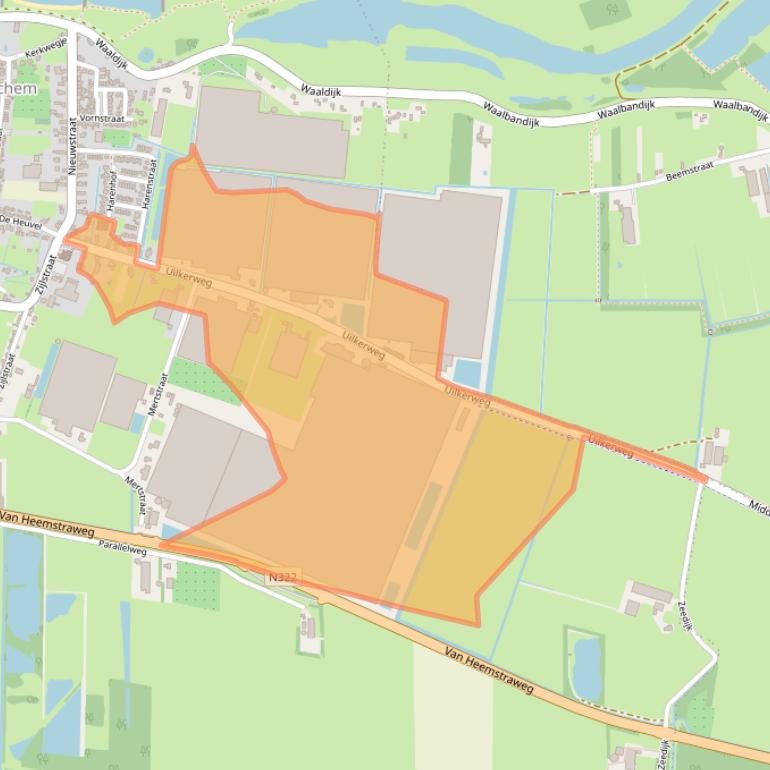 Kaart van postcodegebied 5305TD.