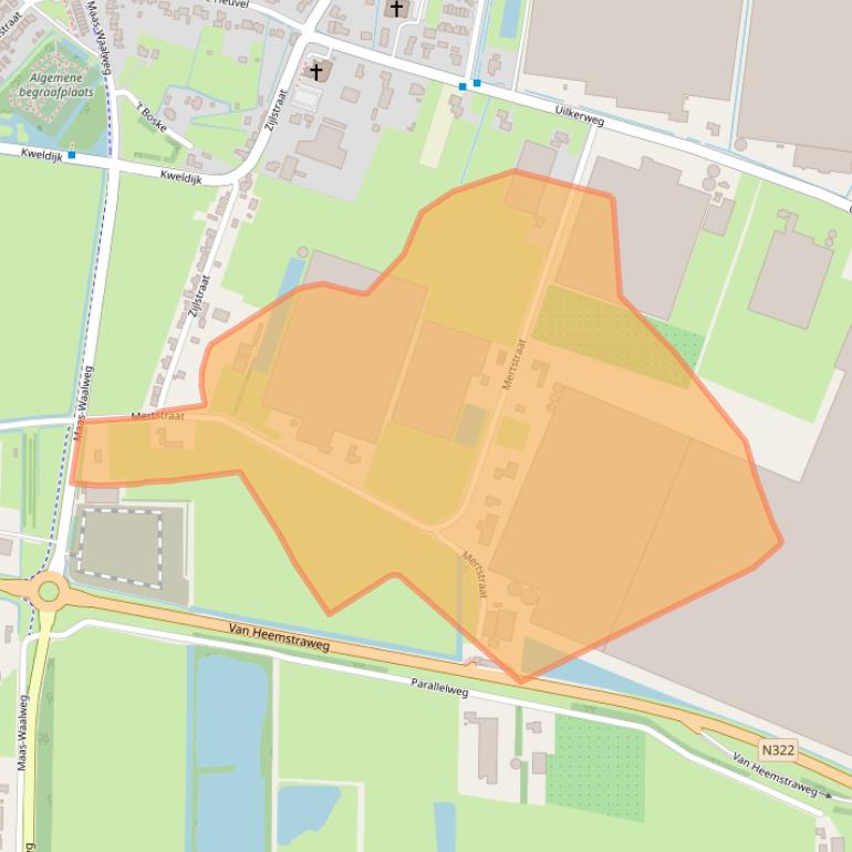 Kaart van postcodegebied 5305TE.