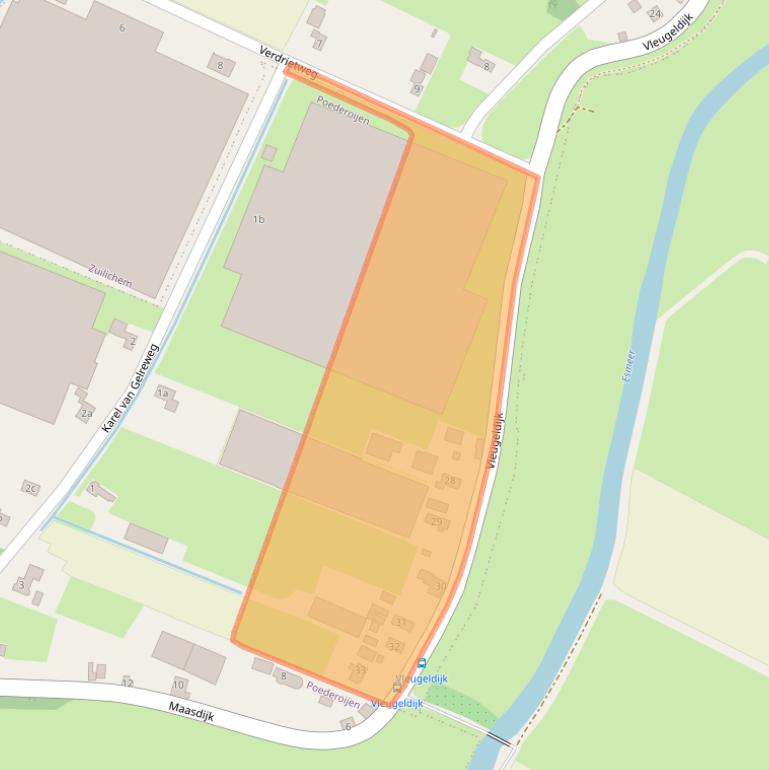 Kaart van postcodegebied 5305VG.