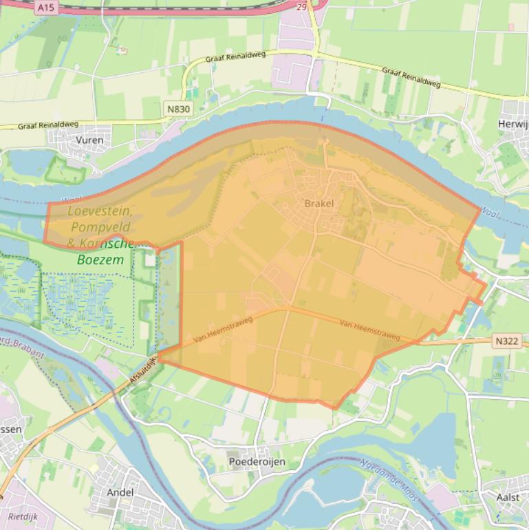 Kaart van postcodegebied 5306.