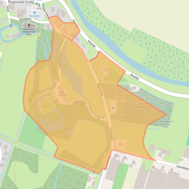 Kaart van postcodegebied 5306BC.