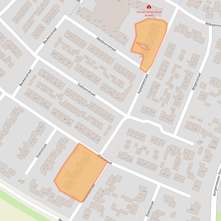 Kaart van postcodegebied 5306XG.