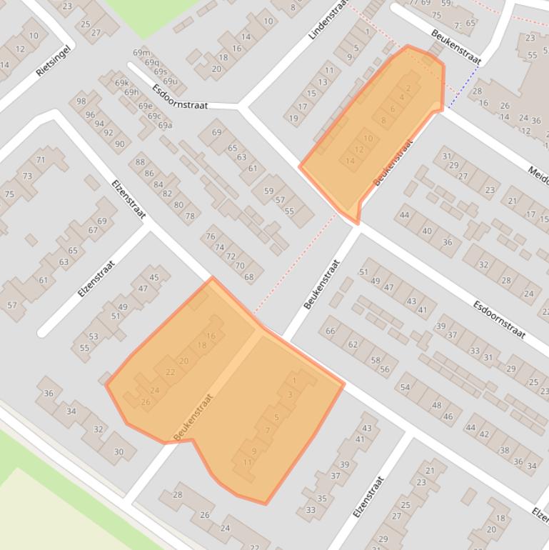 Kaart van postcodegebied 5306XH.