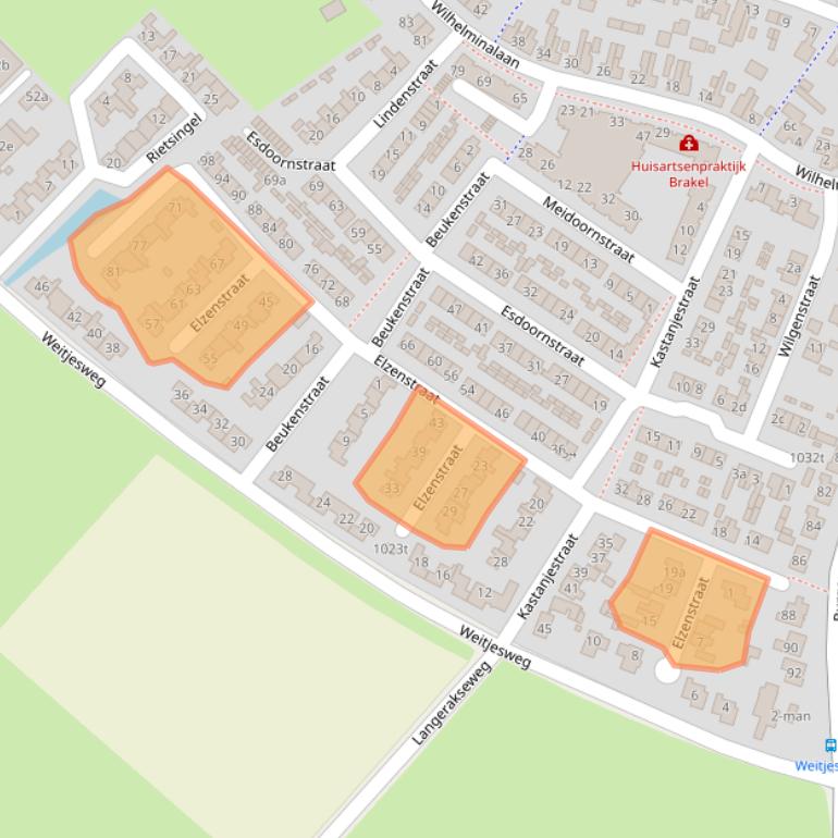 Kaart van postcodegebied 5306XK.