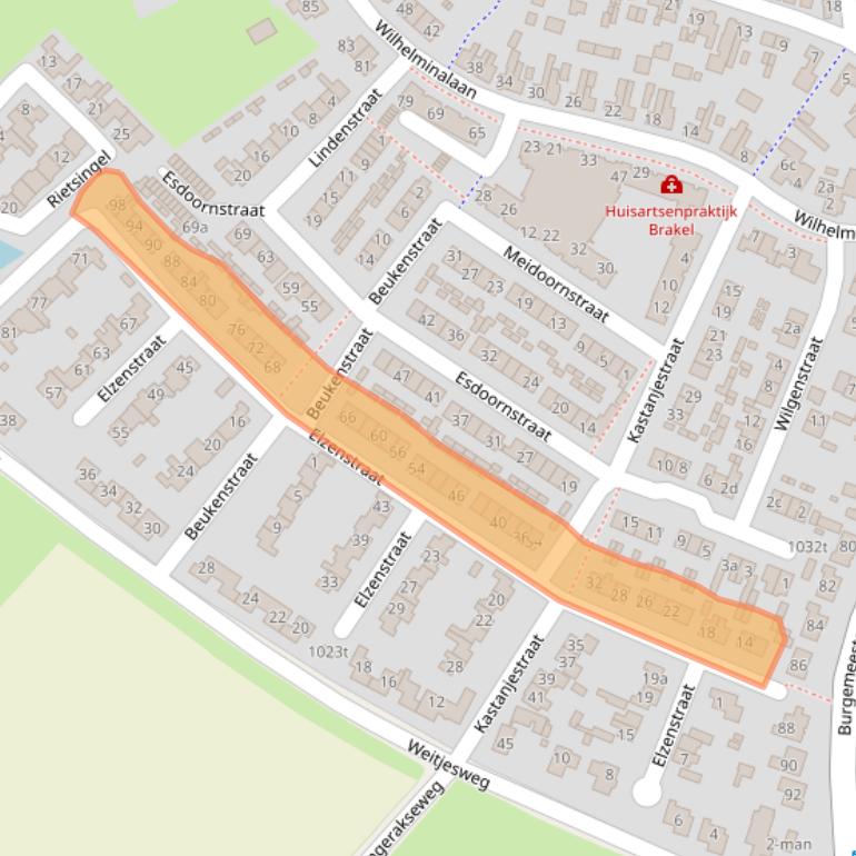 Kaart van postcodegebied 5306XM.