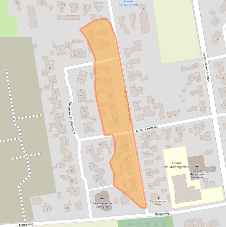 Kaart van postcodegebied 5307HJ.