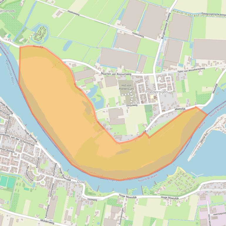 Kaart van postcodegebied 5307HN.