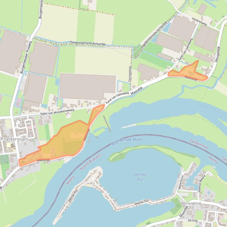 Kaart van postcodegebied 5307HP.