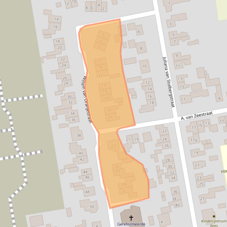 Kaart van postcodegebied 5307HS.