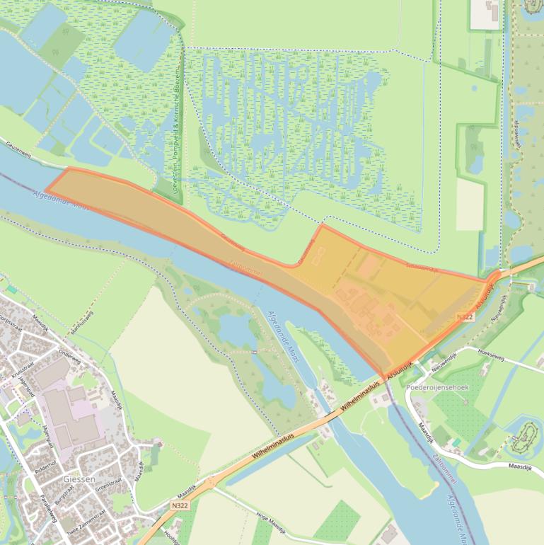 Kaart van postcodegebied 5307TE.