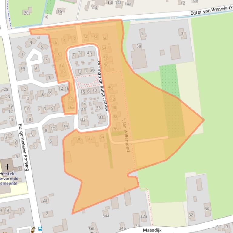 Kaart van postcodegebied 5307VL.