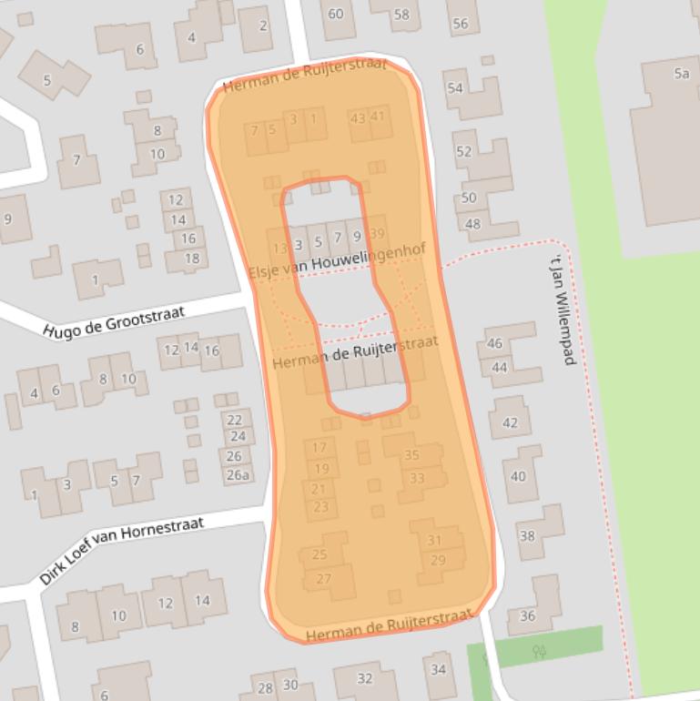 Kaart van postcodegebied 5307VM.