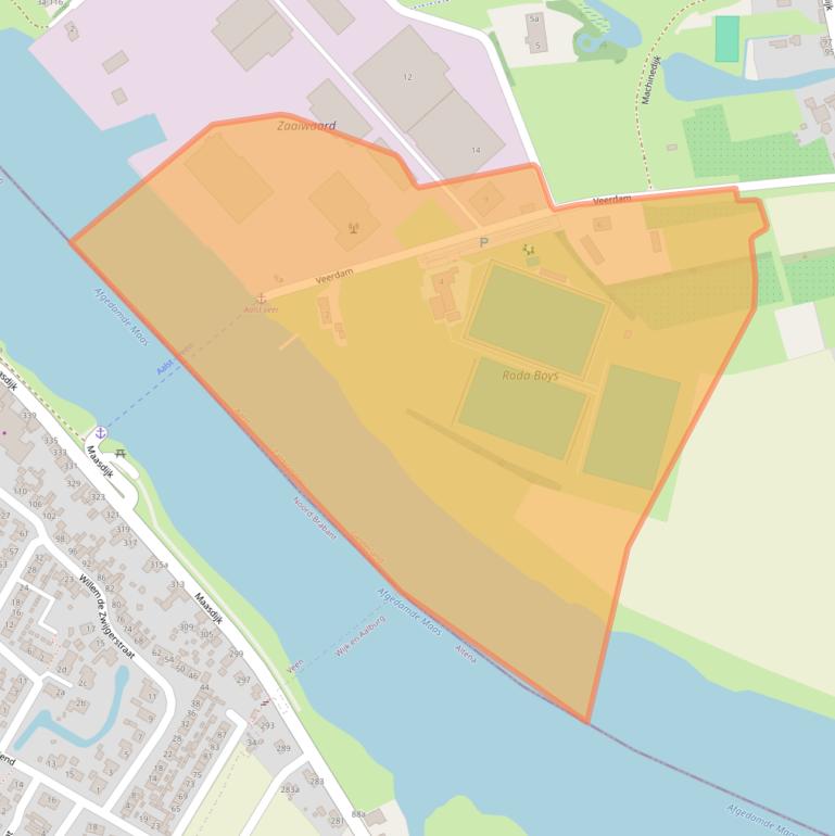 Kaart van postcodegebied 5308JH.