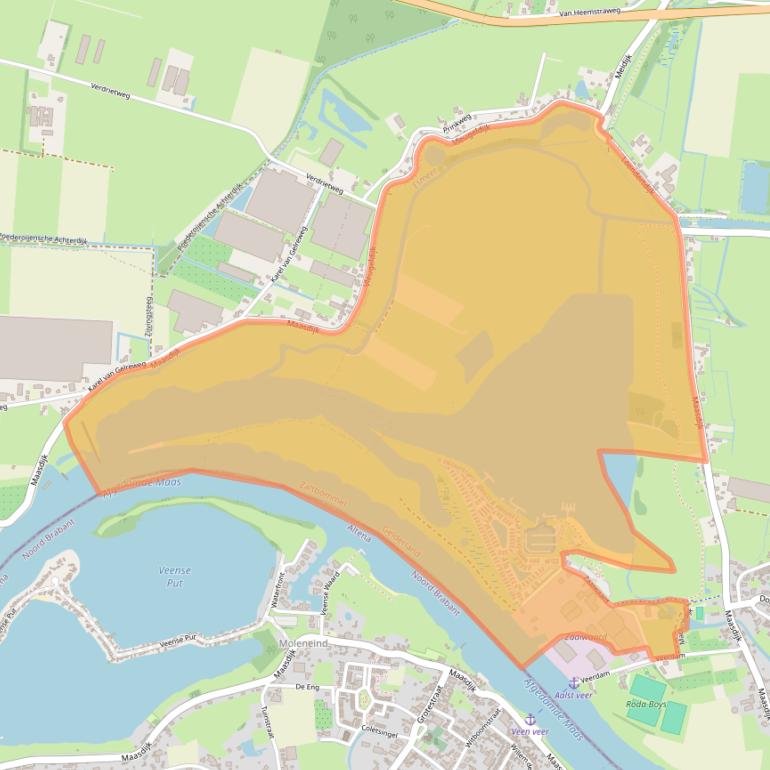 Kaart van postcodegebied 5308JK.