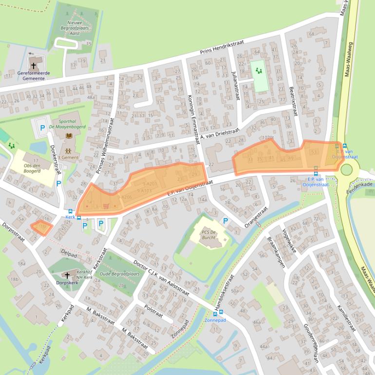 Kaart van postcodegebied 5308KD.