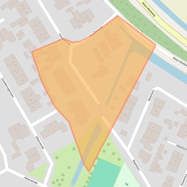 Kaart van postcodegebied 5308LC.