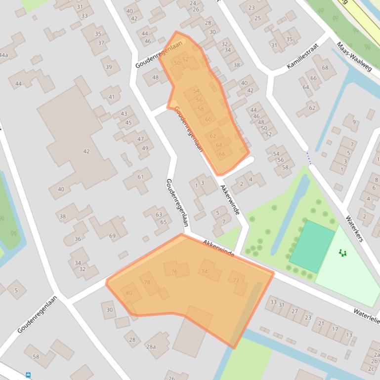 Kaart van postcodegebied 5308LH.