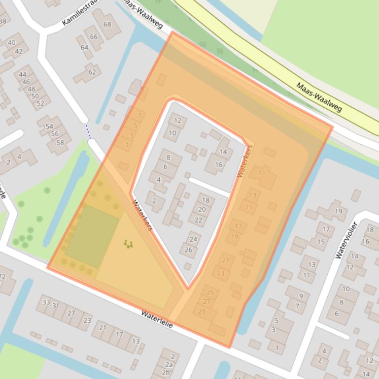 Kaart van postcodegebied 5308LL.