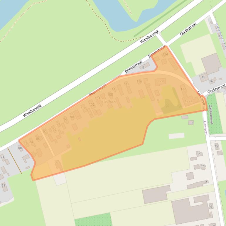 Kaart van postcodegebied 5311AE.