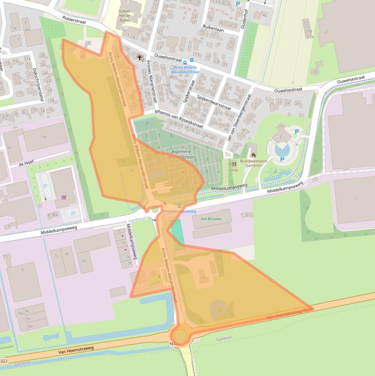 Kaart van postcodegebied 5311CB.