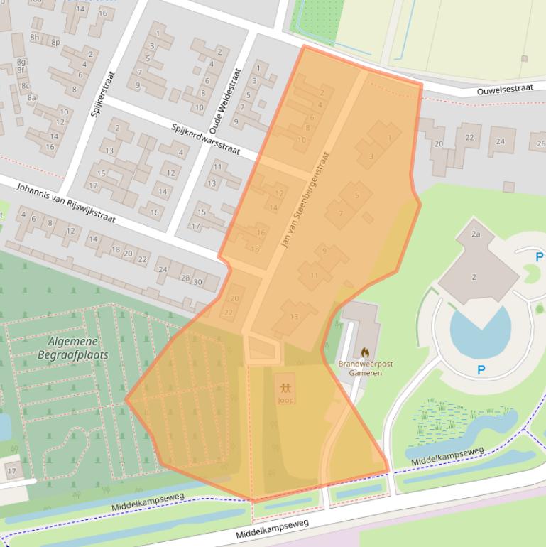 Kaart van postcodegebied 5311EA.