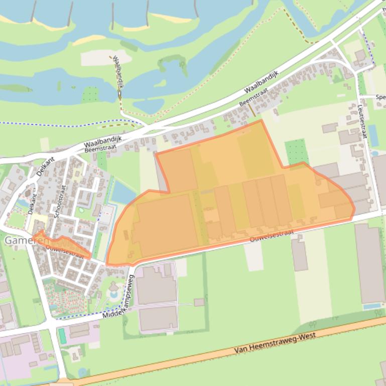 Kaart van postcodegebied 5311EG.