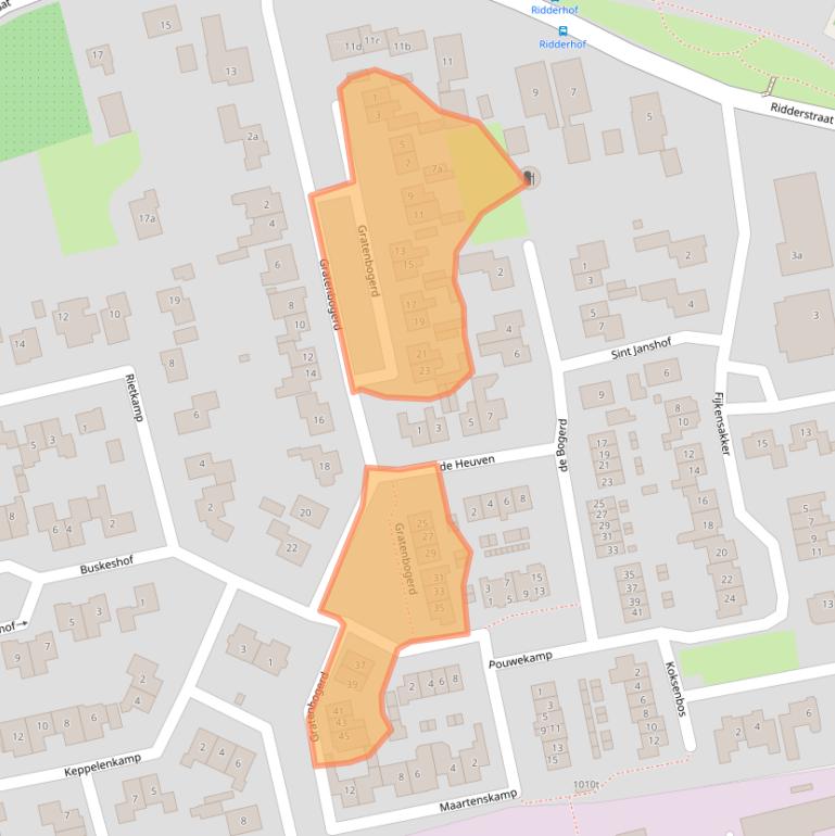 Kaart van postcodegebied 5311GA.
