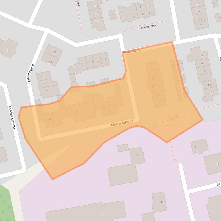 Kaart van postcodegebied 5311GG.