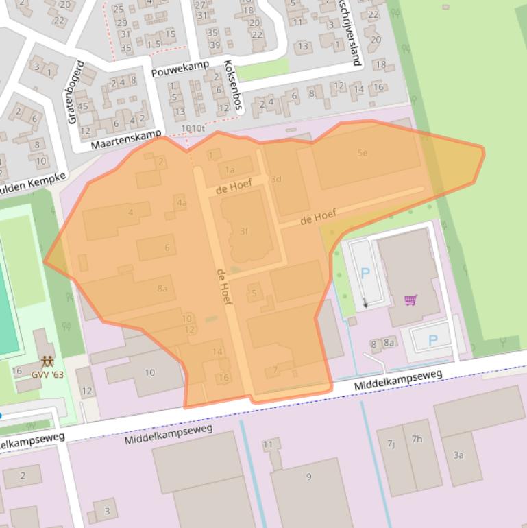 Kaart van postcodegebied 5311GH.