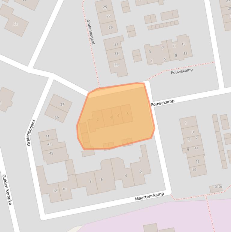 Kaart van postcodegebied 5311GJ.