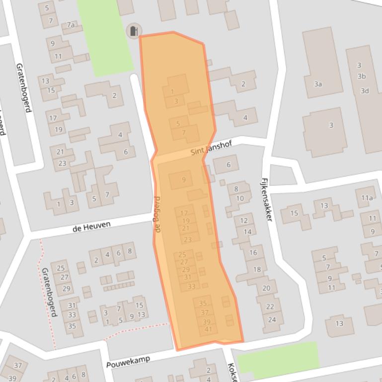 Kaart van postcodegebied 5311GK.