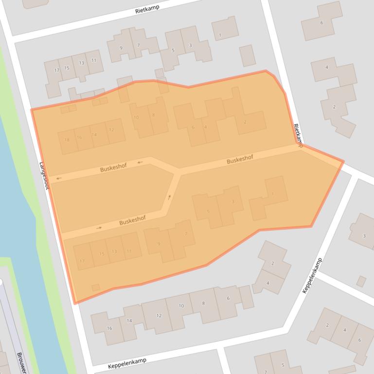 Kaart van postcodegebied 5311GW.