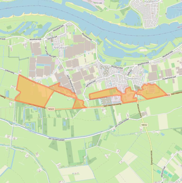 Kaart van postcodegebied 5311PC.