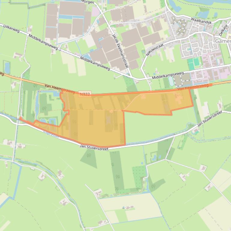 Kaart van postcodegebied 5311PD.