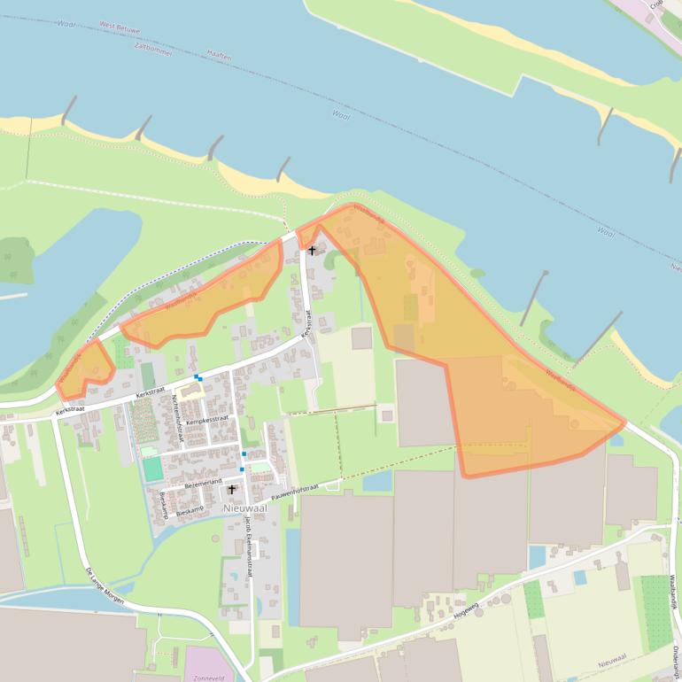 Kaart van postcodegebied 5313AJ.