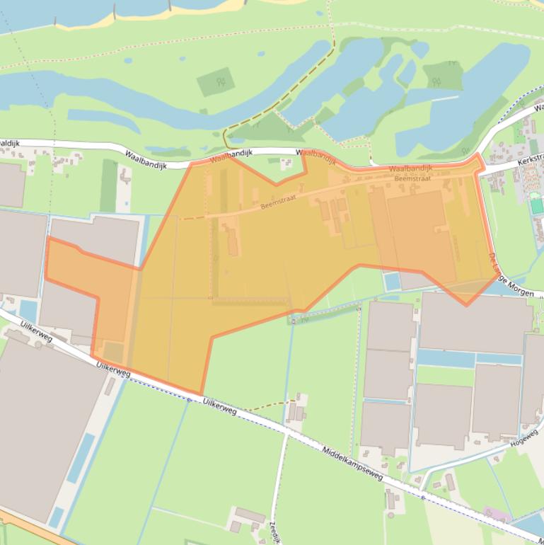 Kaart van postcodegebied 5313AN.