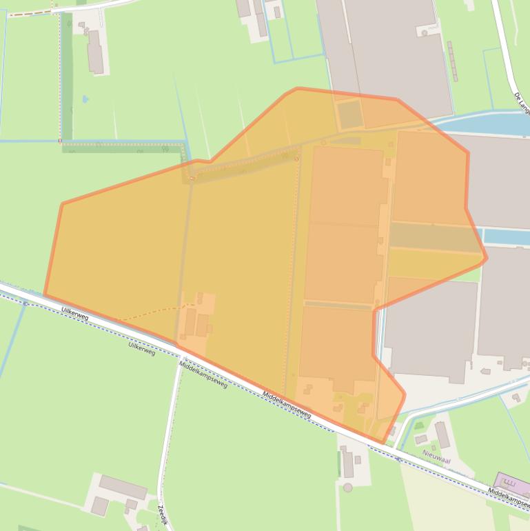 Kaart van postcodegebied 5313BE.