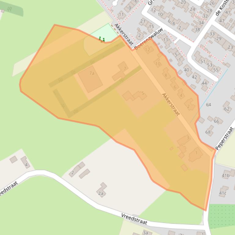 Kaart van postcodegebied 5314BE.