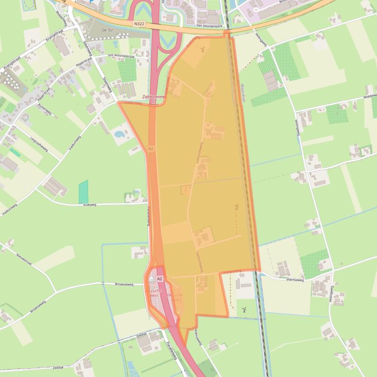 Kaart van postcodegebied 5314LL.