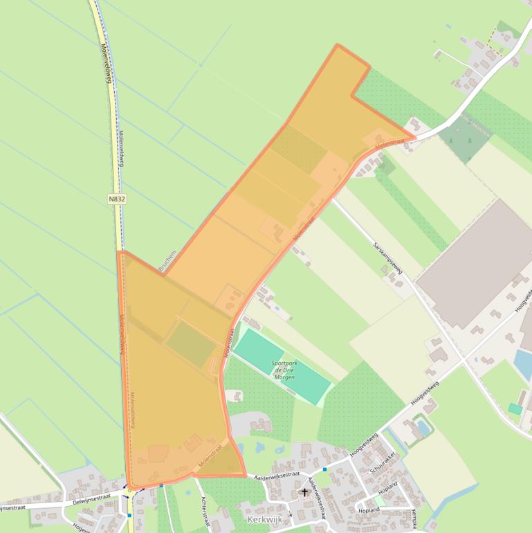 Kaart van postcodegebied 5315AB.