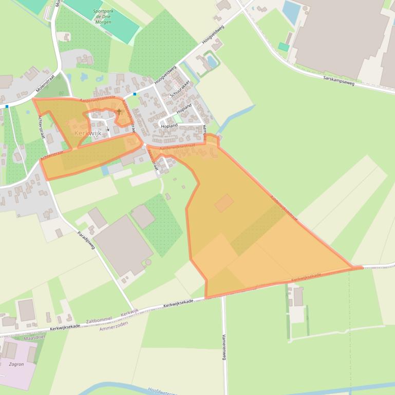 Kaart van postcodegebied 5315AE.