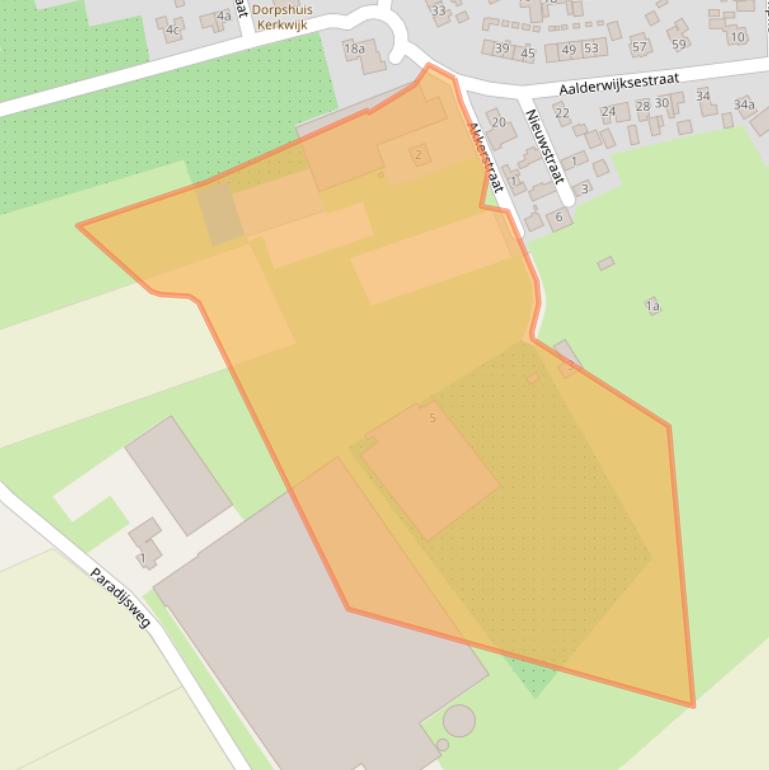 Kaart van postcodegebied 5315AJ.