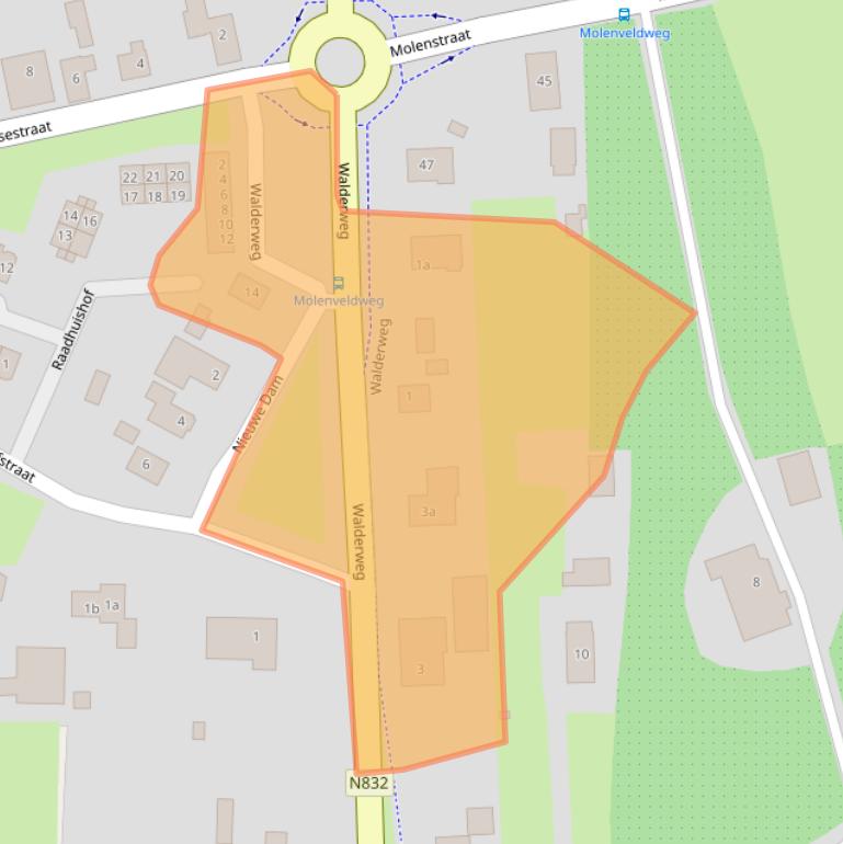 Kaart van postcodegebied 5315AN.