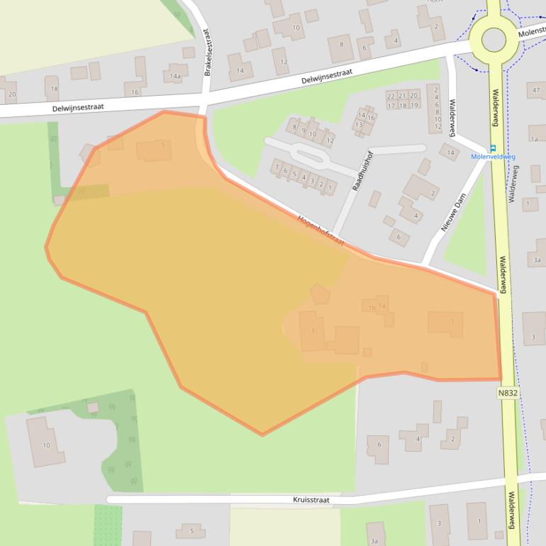 Kaart van postcodegebied 5315NE.