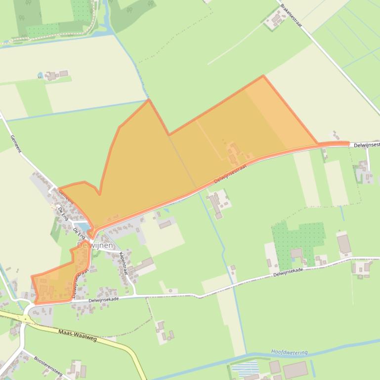 Kaart van postcodegebied 5316BC.